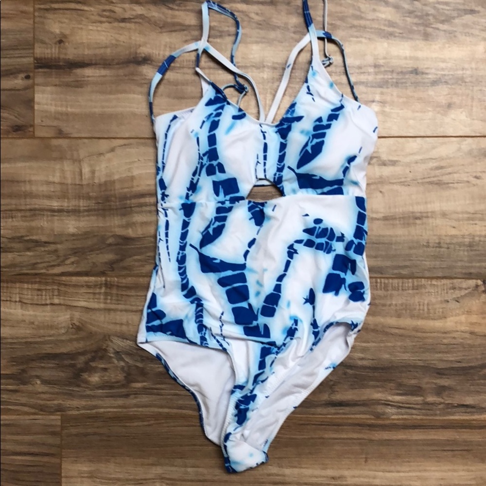 Asos Strappy Tie Dye One Piece Swimsuit